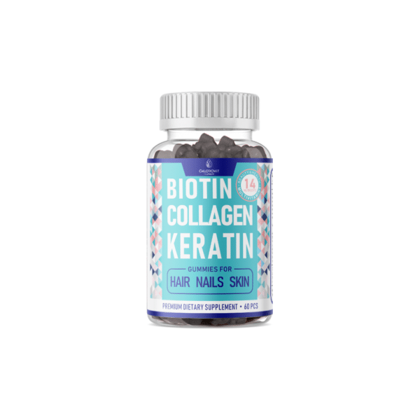 Biotin Collagen Keratin Gummies – بيوتين + كولاجين + كيراتين للشعر والبشرة والأظافر | 60 حبة
