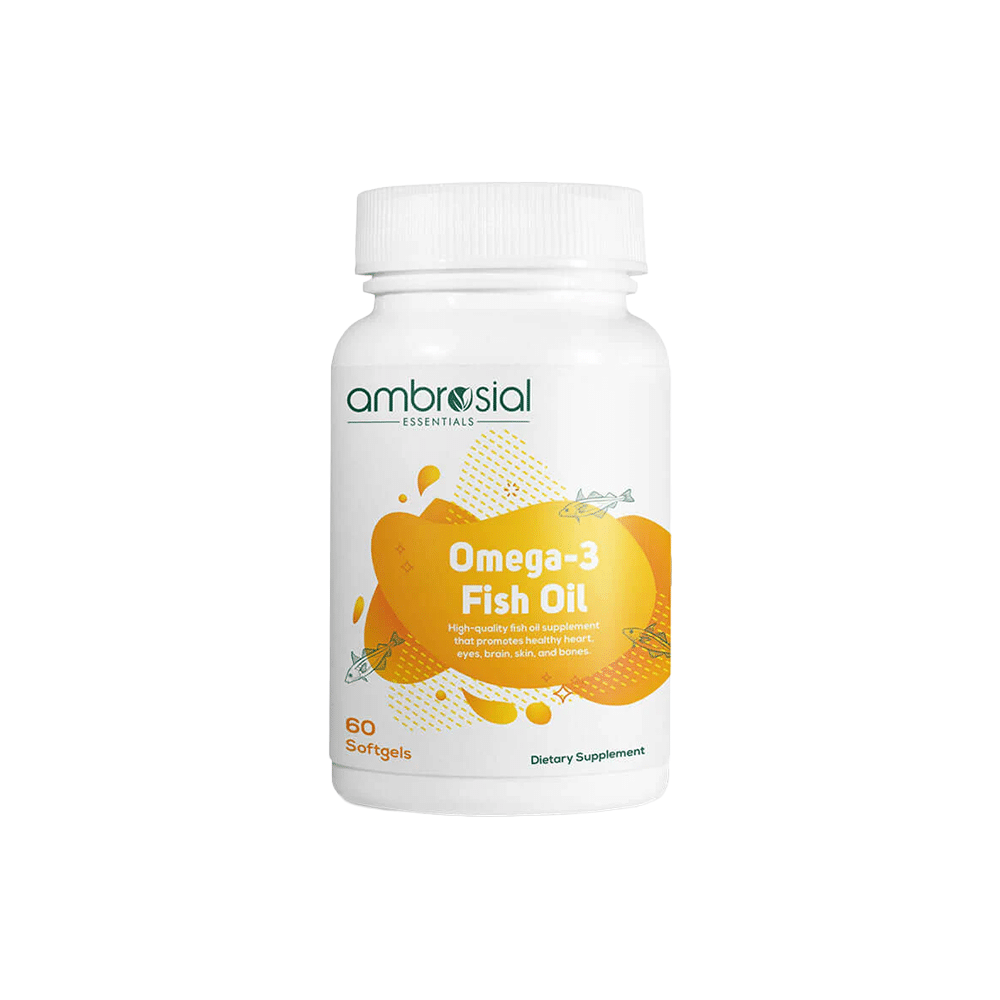 81 Ambrosial Omega-3 Fish Oil 1000mg – أوميغا 3 دعم القلب والدماغ | 60 كبسولة - Image 1